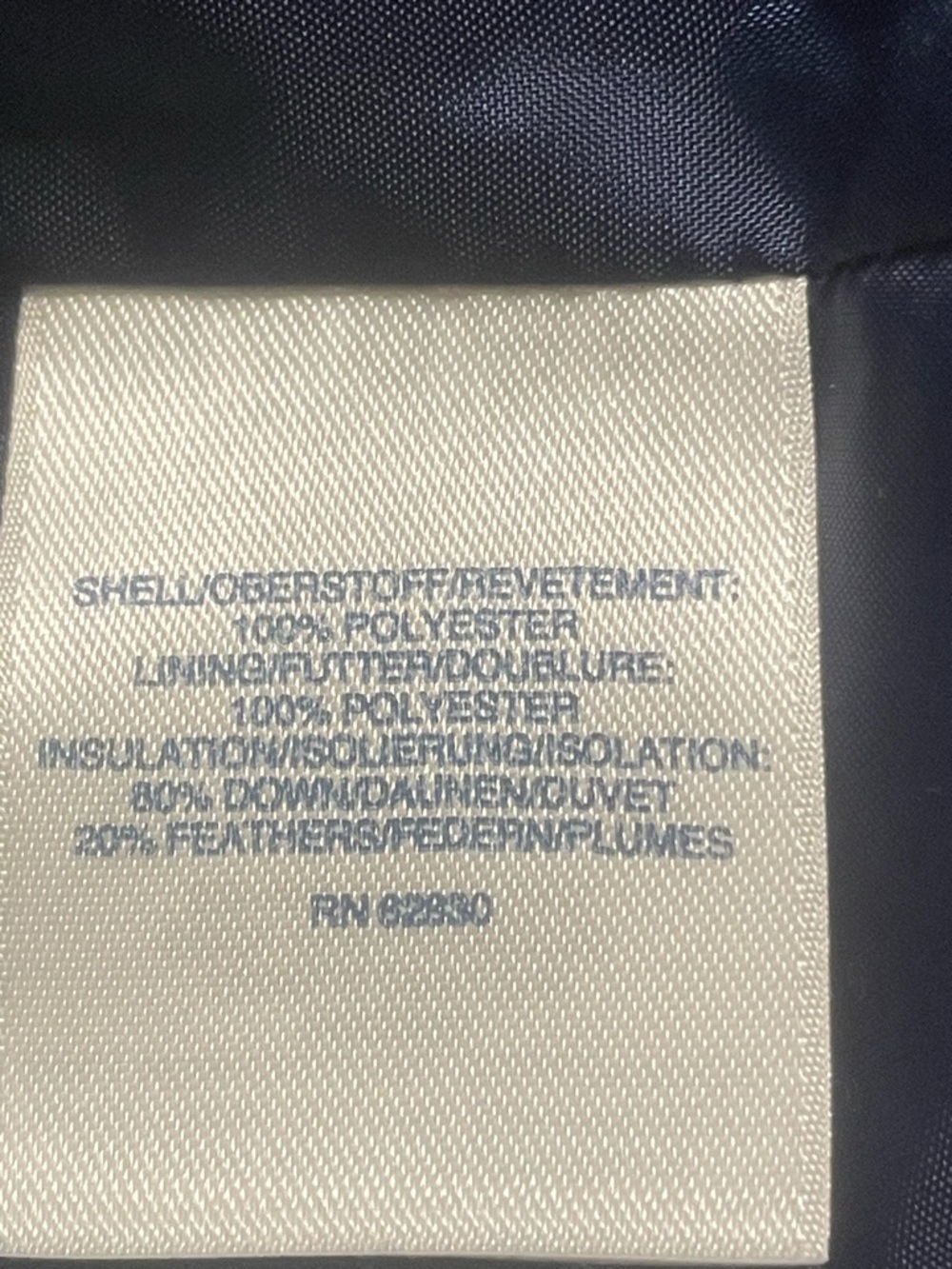 Lands' End Navy Snowflake Quilted Puffer Vest - Picture 10 of 11